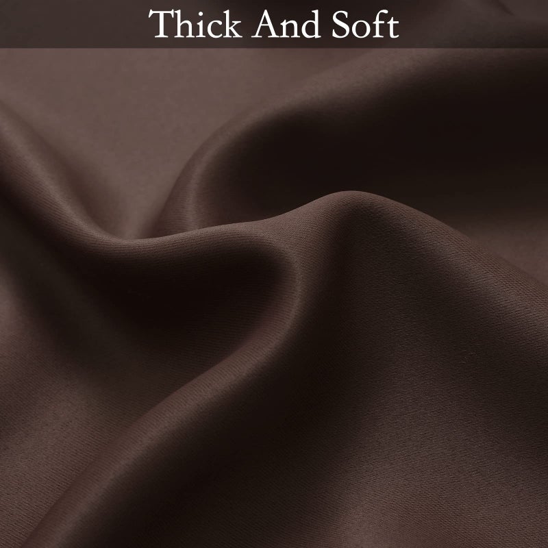 SimpleHome Ombre Room Darkening Curtains for Bedroom, Light Blocking Gradient Grey White to Brown Thermal Insulated Grommet Window Curtains/Drapes for Living Room,2 Panels, 52x84 inches Length - Image 5